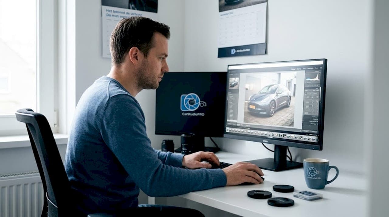Beeldbewerkingstechnieken voor autofoto's die echt verkopen